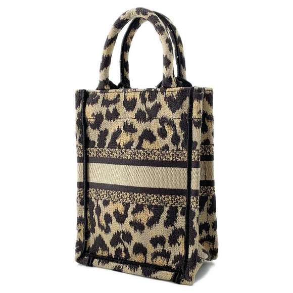 Dior Mini Tote 2way Beige Bag Black Christian Shoulder - Picture 1 of 11